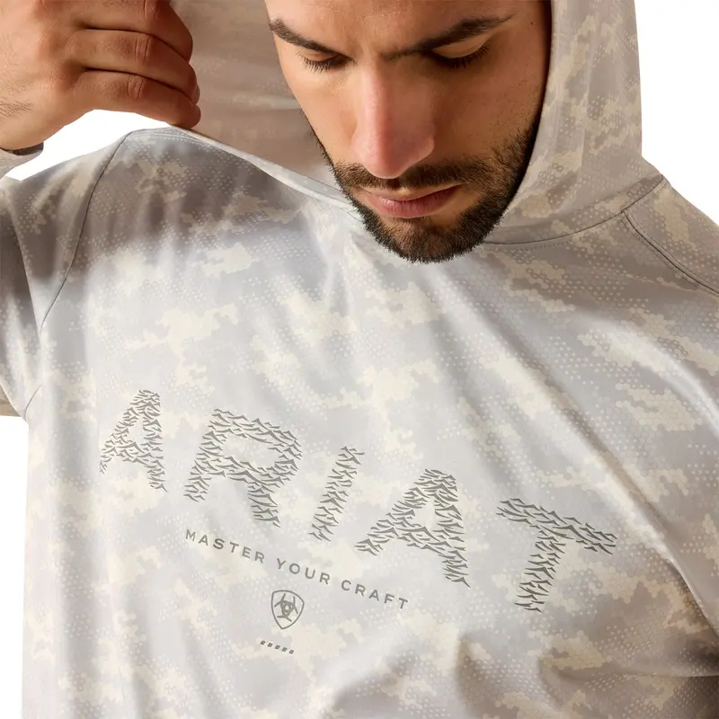 Ariat Men's Rebar Sunblocker Printed Craft Hooded Long Sleeve T-Shirt 3