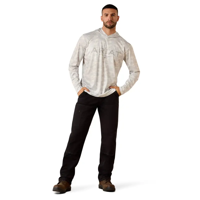 Ariat Men's Rebar Sunblocker Printed Craft Hooded Long Sleeve T-Shirt 4
