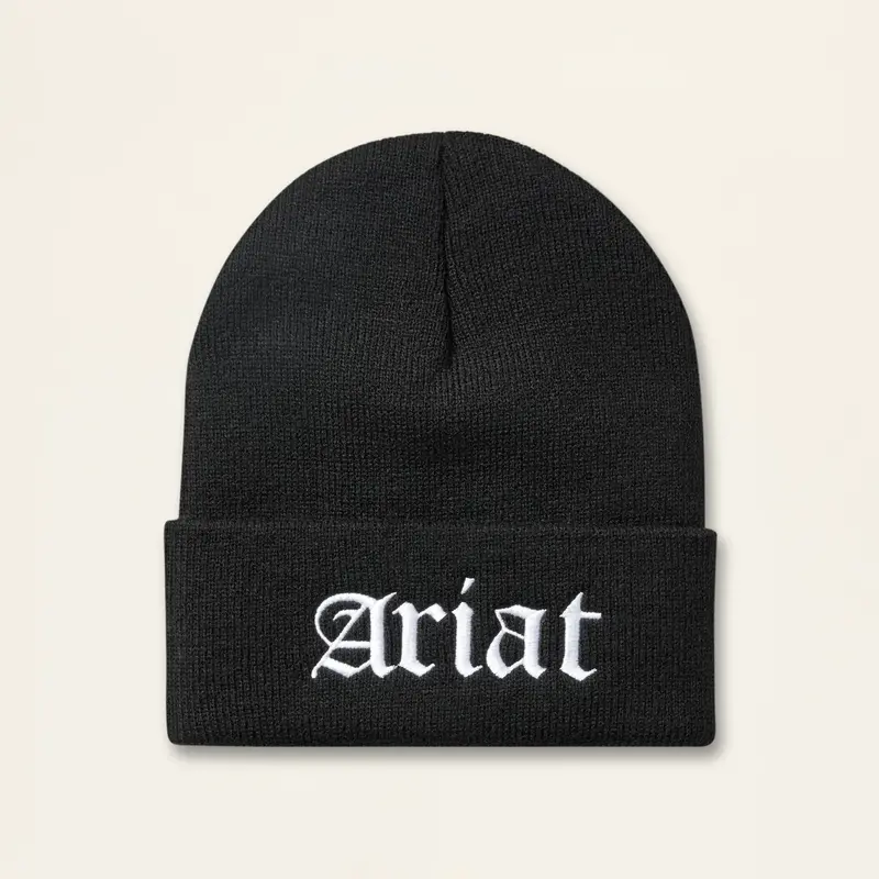 Ariat Rebar Embroidered Logo Knit Beanie 1