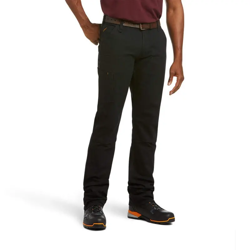 Ariat Rebar M4 Low Rise Durastretch Made Tough Double Front Stackable Straight Leg Pant, Black #10030231 1