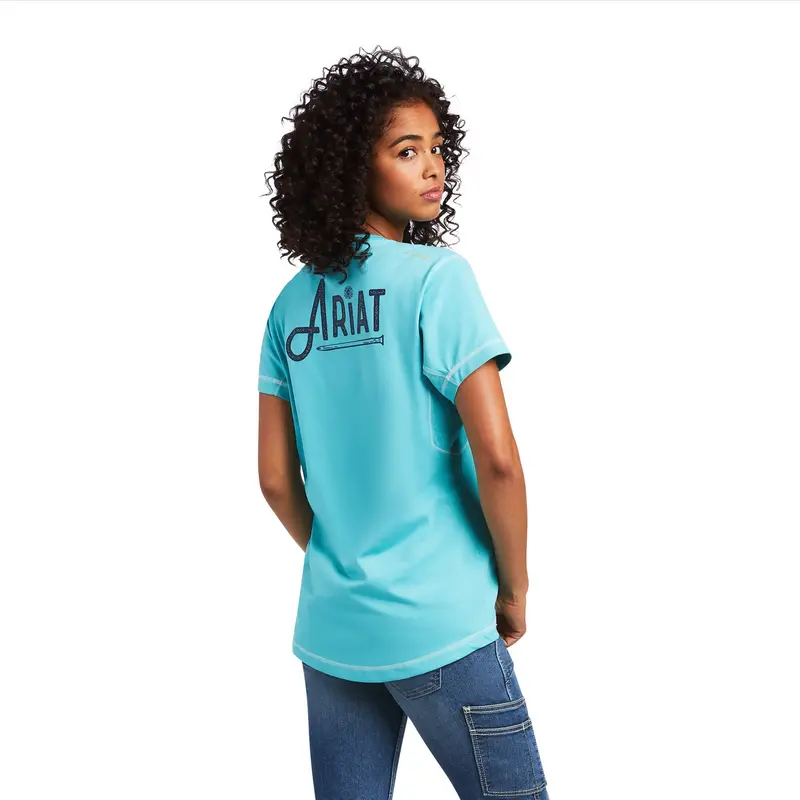 Ariat Rebar Workman Graphic Ariat Logo T-Shirt For Women (Discontinued) 1