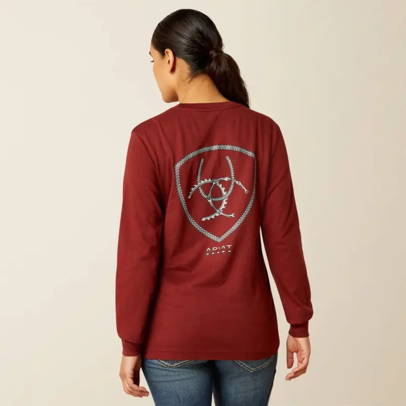 Ariat Women's Rebar Cottonstrong Workshop Logo Long Sleeve T-Shirt 1