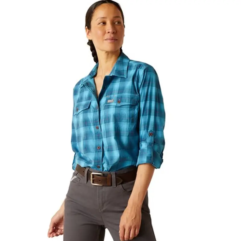 Ariat Women's Rebar Made Tough Durastretch Button-Down Work Shirt 1
