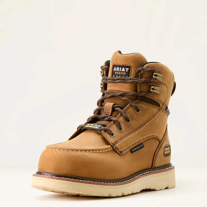 Ariat Women's Rebar Wedge Moc Toe Waterproof Composite Toe Work Boot #10053717 1