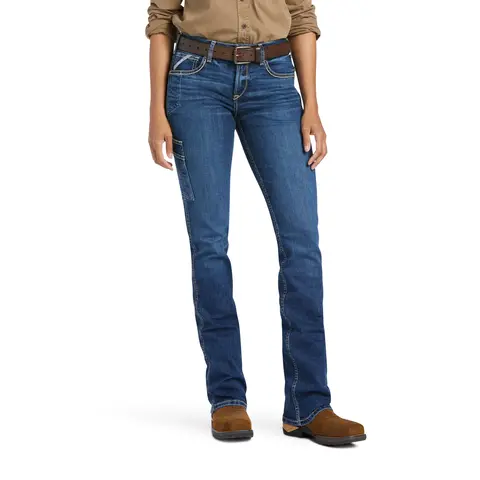 Ariat Women's Rebar Work Flex Perfect Rise Riveter Boot Cut Jean 1