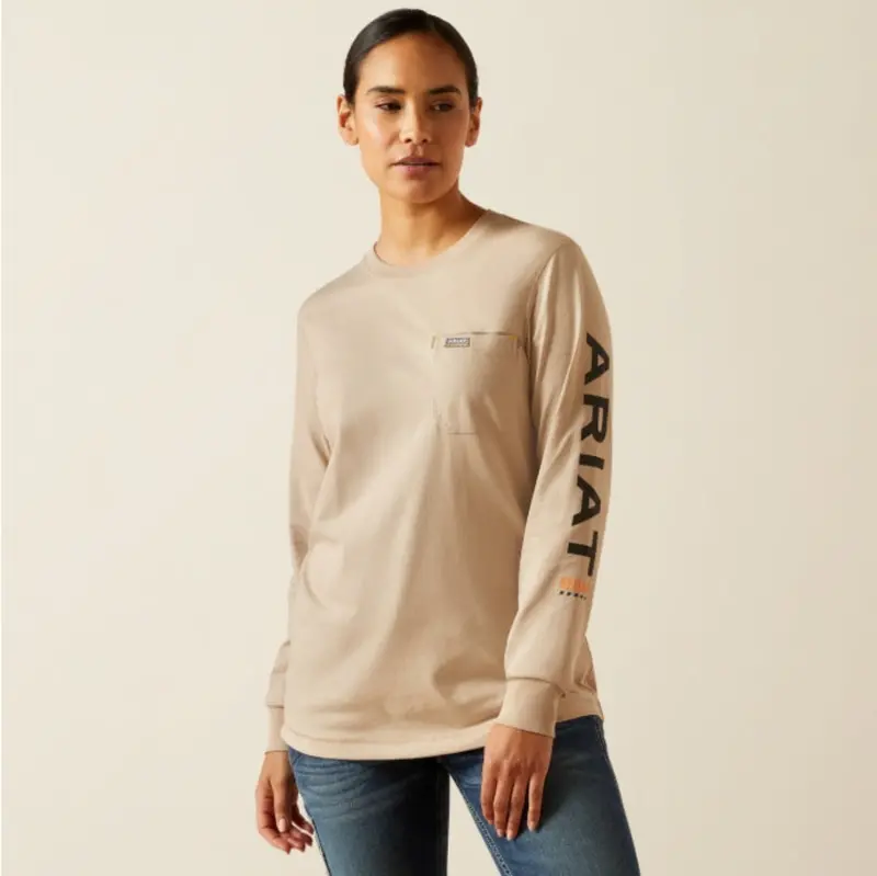 Ariat Women's Rebar Workman Logo Pocket Long Sleeve T-Shirt 1