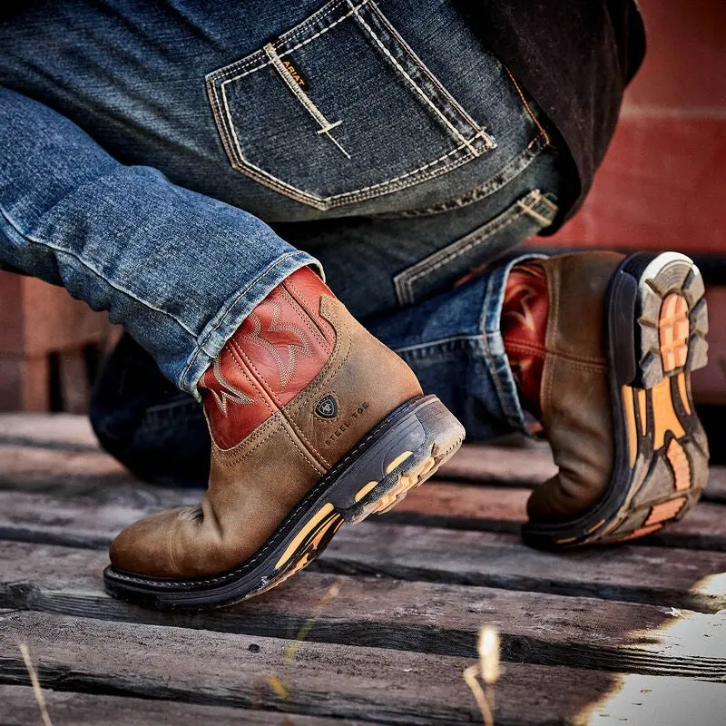 Ariat Workhog Wide Square Toe Steel Toe Work Boot- #10006961 2
