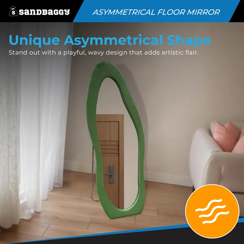 Asymmetrical Floor Mirror (Green) 4