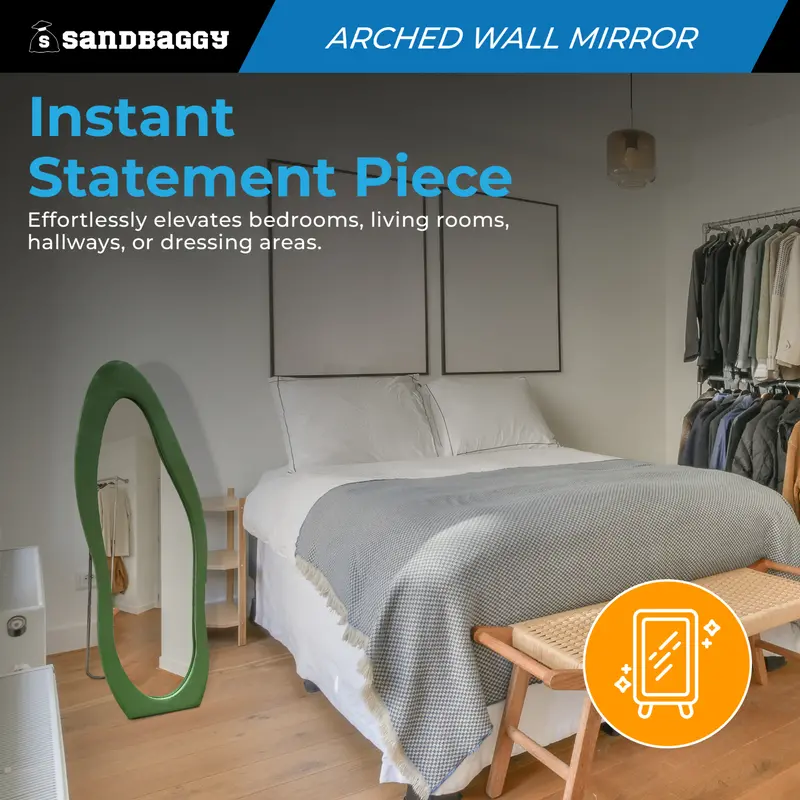 Asymmetrical Floor Mirror (Green) 6