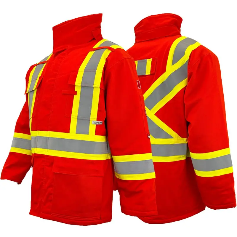 Atlas Guardian Men's Fr Hi-Vis Winter Parka 21914Or - Orange 1