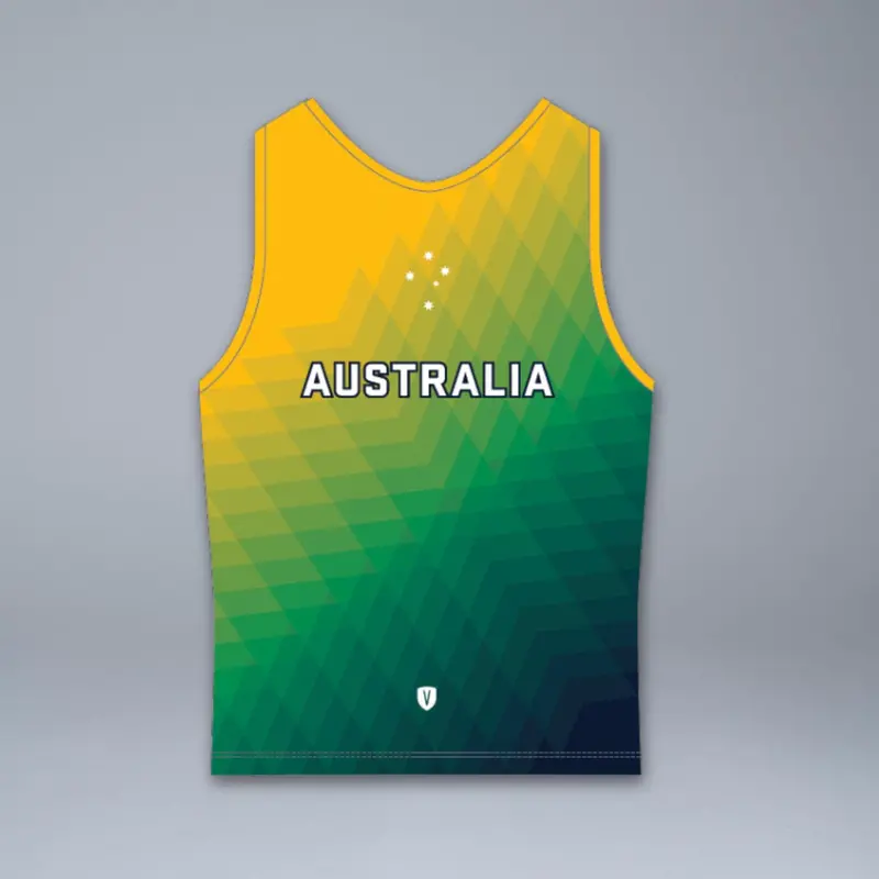 Australian Masters Athletics Long Crop Top / Singlet 2