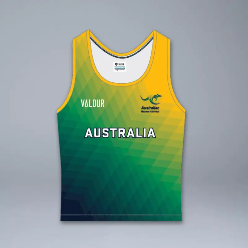 Australian Masters Athletics Long Crop Top / Singlet 4