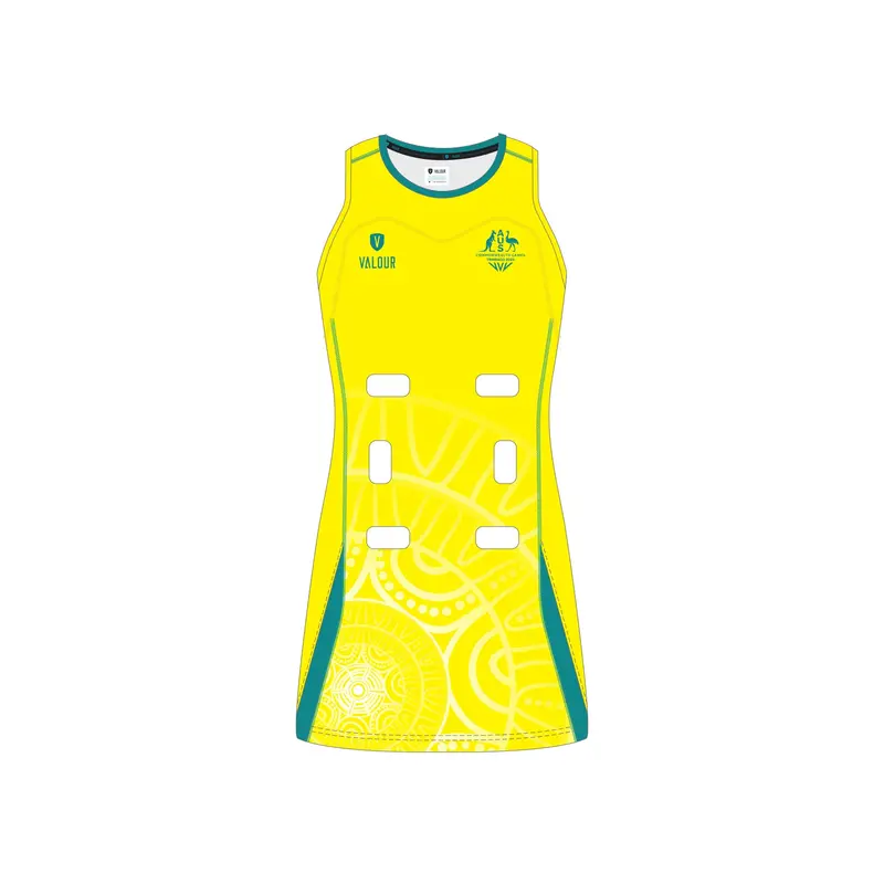 Aycg Competition Netball Dress - Yellow 1