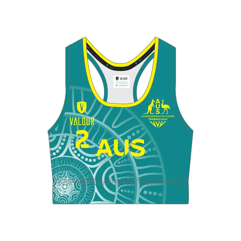 Aycg Women's Competition Beach Volleyball Crop Top - Green 3