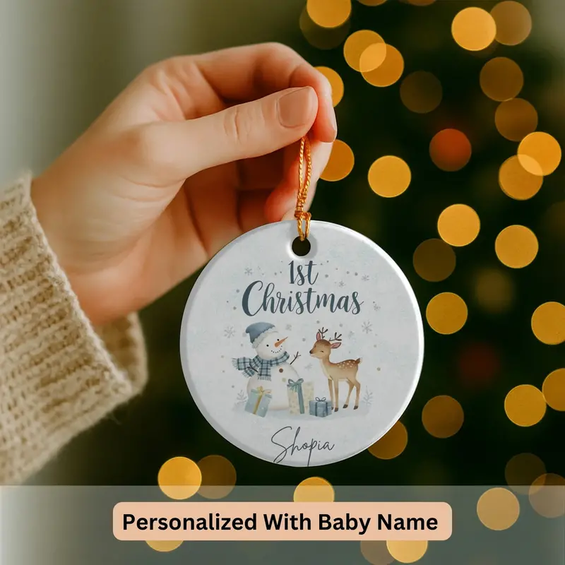 Baby First Christmas Ornament 2025, Personalized First Christmas Ornament, Baby's 1St Christmas Keepsake, Custom Baby Xmas Ornament 2025 4