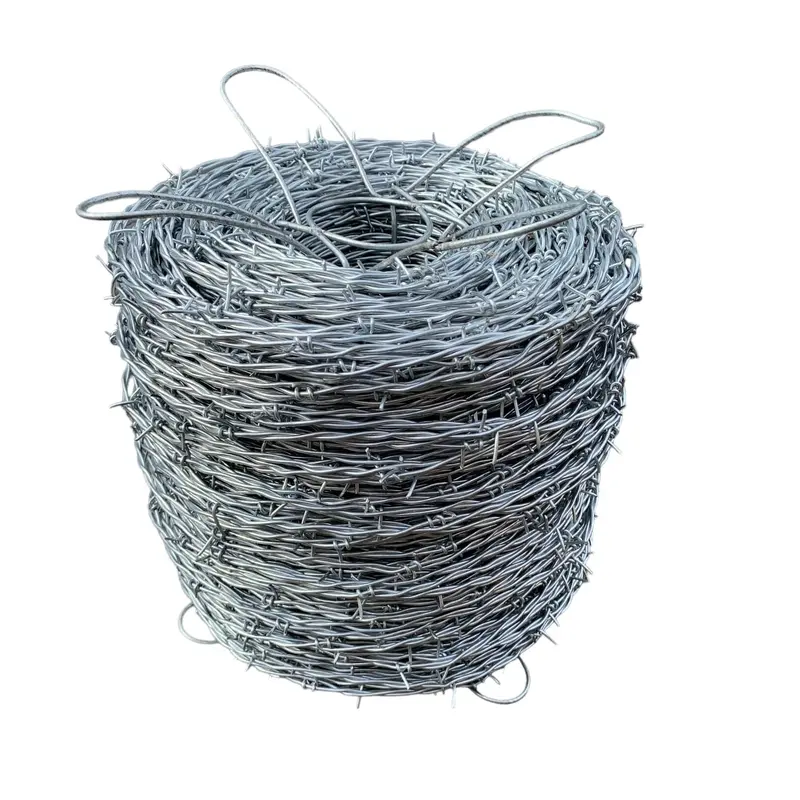Barb Wire Roll (1320 Ft) - 2 Point, Double Strand Twisted Wire - 12.5 Gauge Galvanized Steel 1