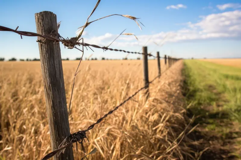 Barb Wire Roll (1320 Ft) - 2 Point, Double Strand Twisted Wire - 12.5 Gauge Galvanized Steel 12
