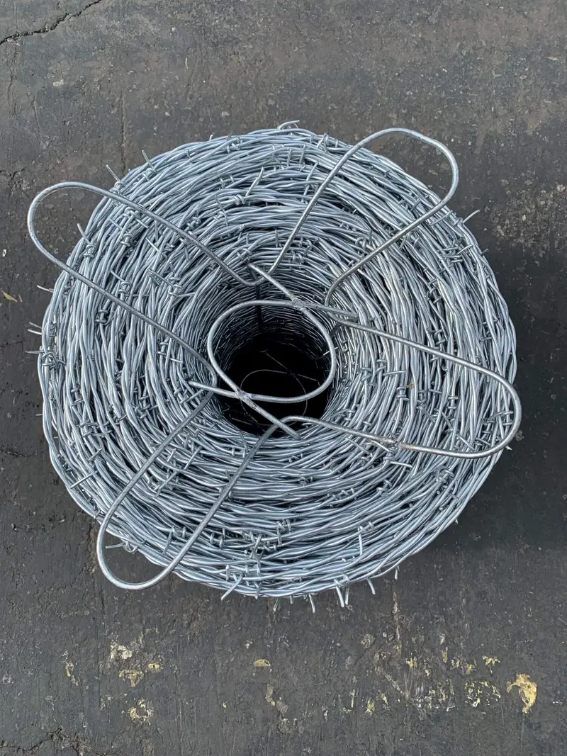 Barb Wire Roll (1320 Ft) - 2 Point, Double Strand Twisted Wire - 12.5 Gauge Galvanized Steel 13