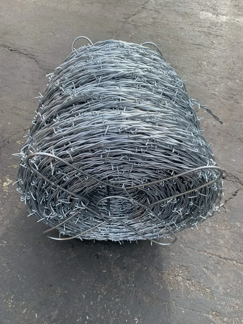 Barb Wire Roll (1320 Ft) - 2 Point, Double Strand Twisted Wire - 12.5 Gauge Galvanized Steel 15