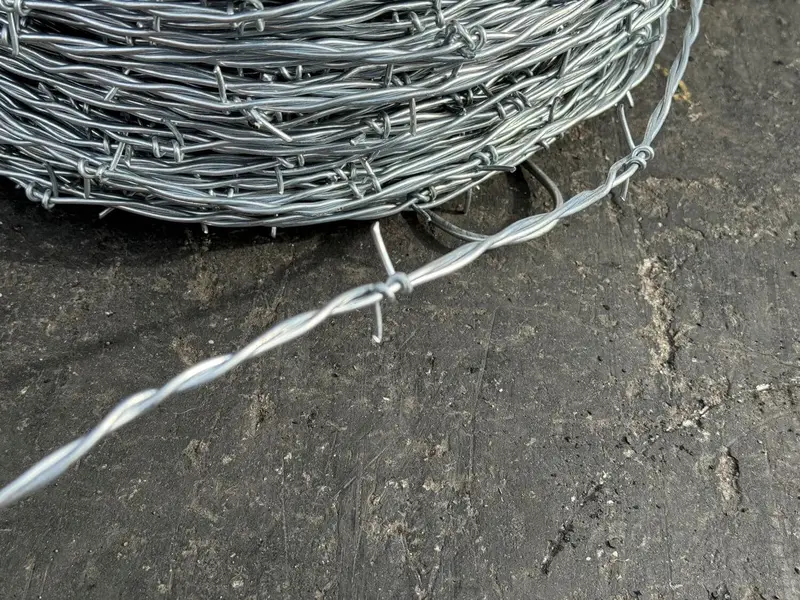 Barb Wire Roll (1320 Ft) - 2 Point, Double Strand Twisted Wire - 12.5 Gauge Galvanized Steel 16