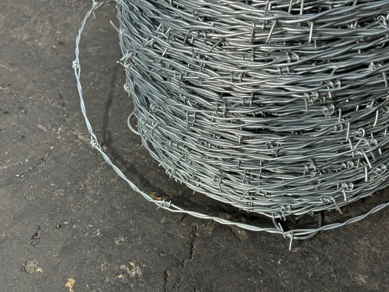 Barb Wire Roll (1320 Ft) - 2 Point, Double Strand Twisted Wire - 12.5 Gauge Galvanized Steel 17
