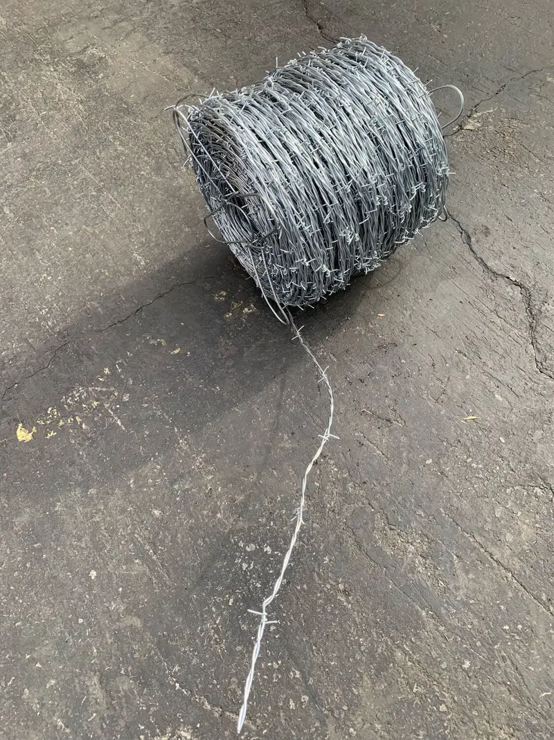 Barb Wire Roll (1320 Ft) - 2 Point, Double Strand Twisted Wire - 12.5 Gauge Galvanized Steel 18