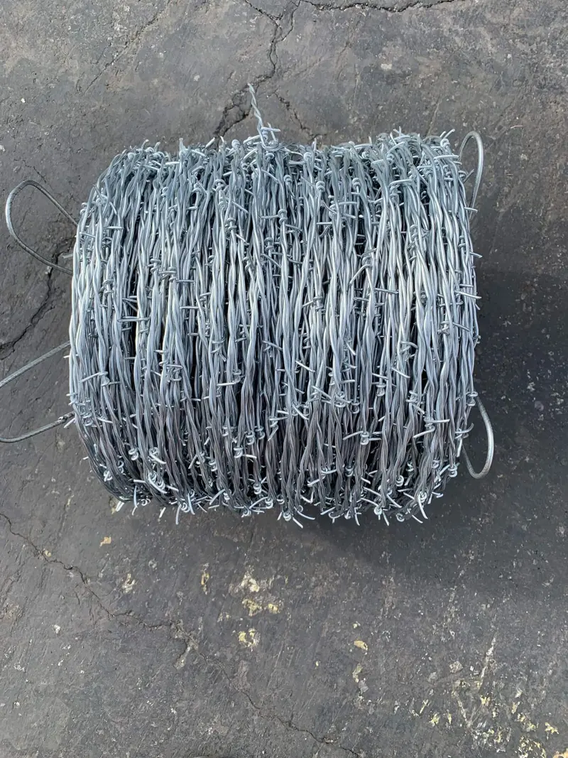 Barb Wire Roll (1320 Ft) - 2 Point, Double Strand Twisted Wire - 12.5 Gauge Galvanized Steel 19