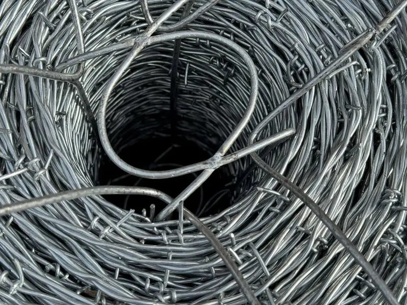 Barb Wire Roll (1320 Ft) - 2 Point, Double Strand Twisted Wire - 12.5 Gauge Galvanized Steel 20