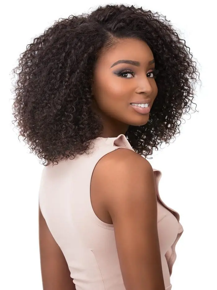 Bare & Natural 100% Brazilian Virgin Remy 4X4 Swiss Lace Front Wig Bohemian 2