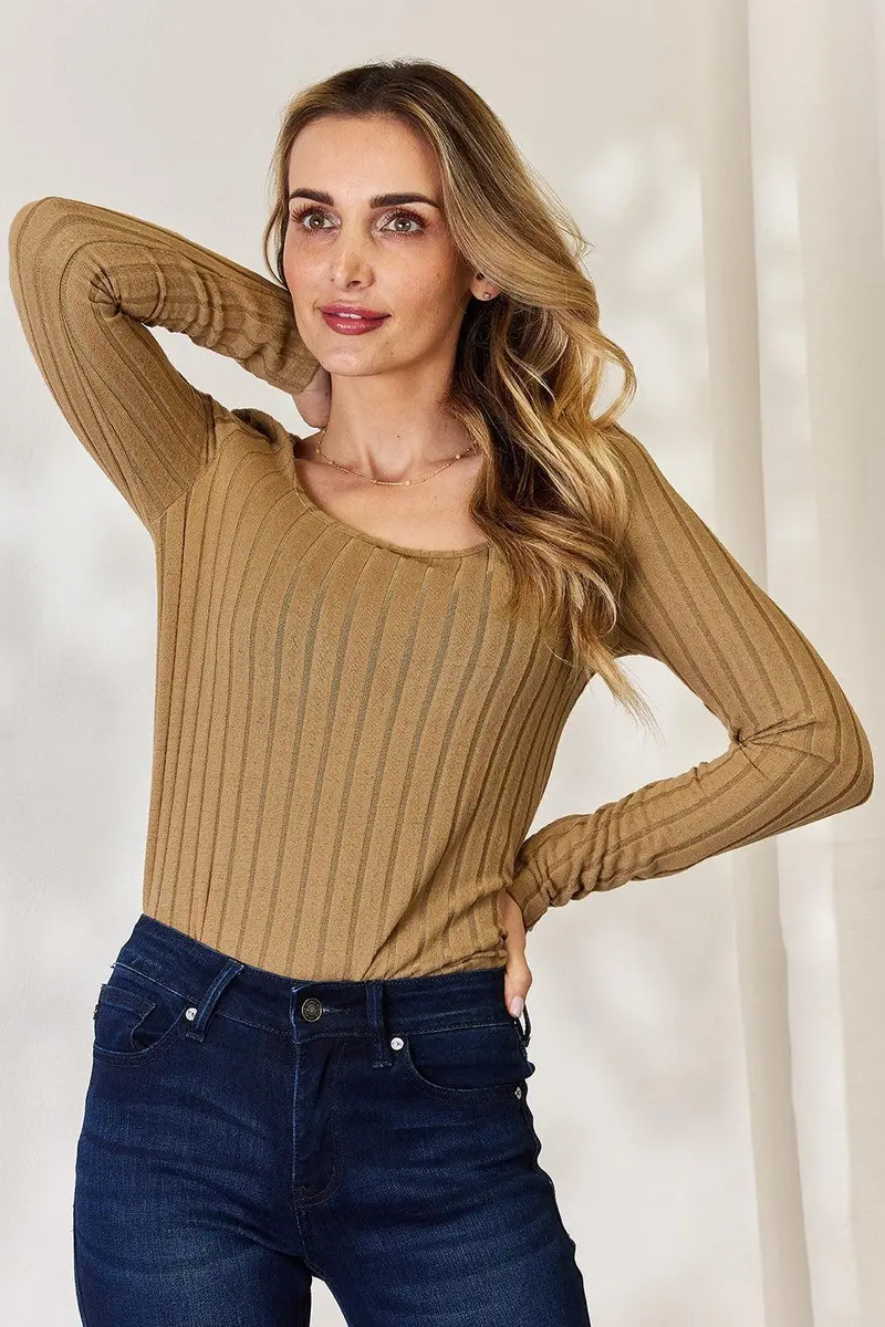 Basic Bae Full Size Ribbed Long Sleeve T-Shirt 3