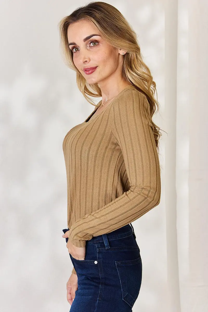 Basic Bae Full Size Ribbed Long Sleeve T-Shirt 4
