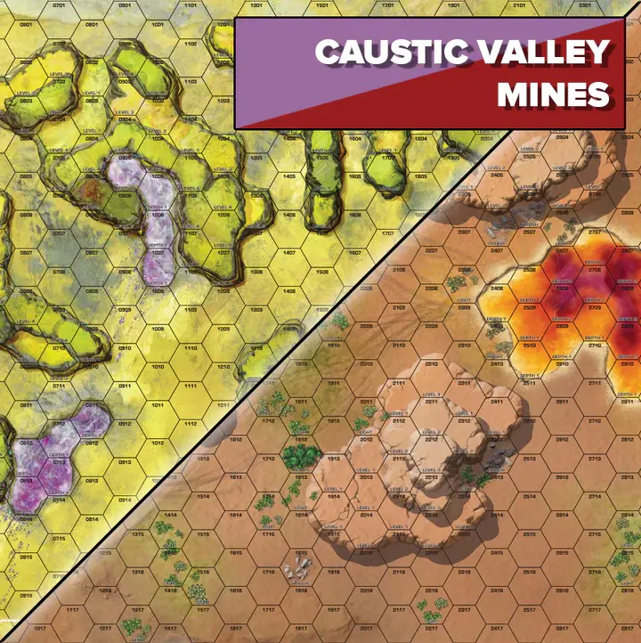 Battlemat (Alien Worlds)- Caustic Valley / Mines 1