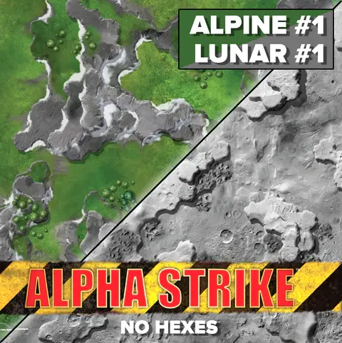 Battlemat (Alpha Strike) Hexless-   Alpine #1 / Lunar #1 1