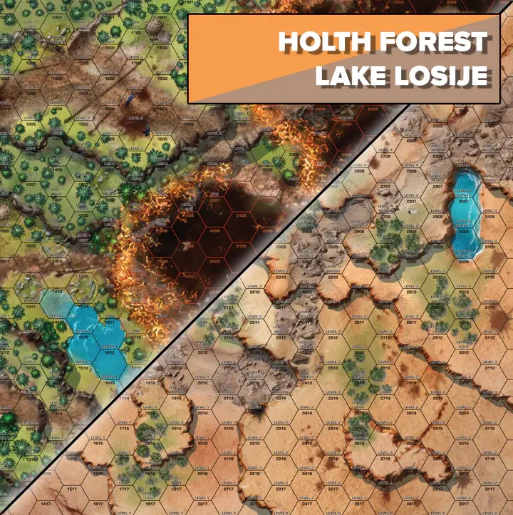 Battlemat (Battles Of Tukayyid)-  Holth Forest (Clan Ghost Bear) / Lake Losije (Clan Nova Cat) 1