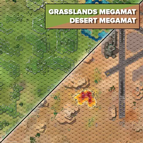 Battlemat Bfm: Grassland Megamat/Desert Megamat 1