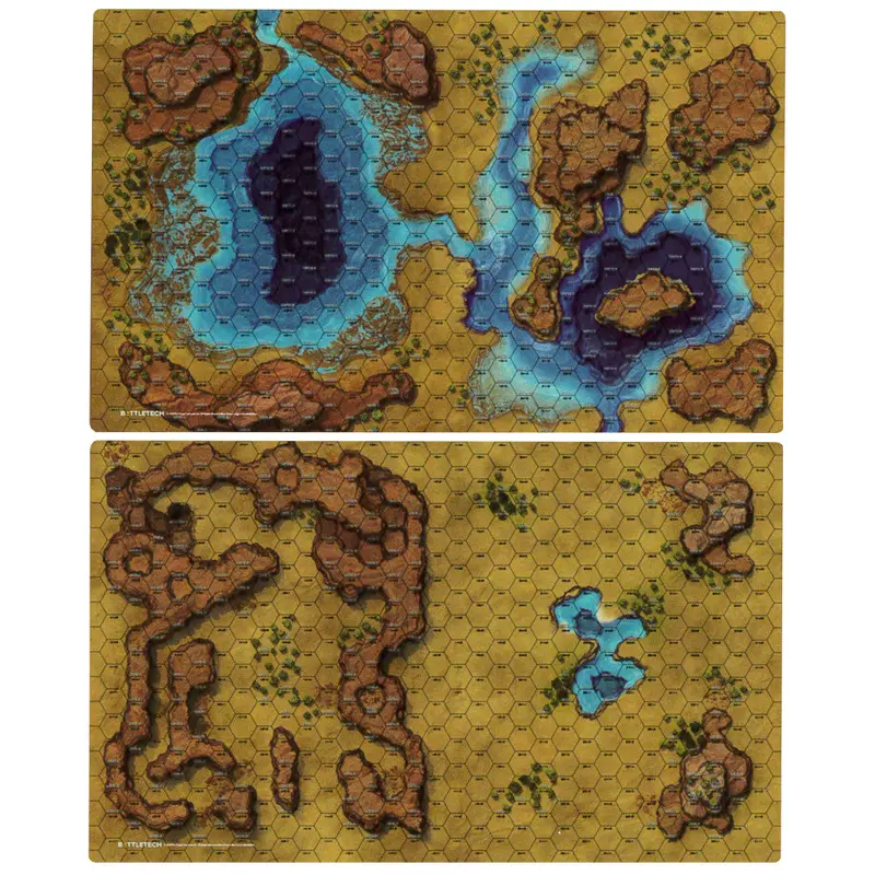 Battlemat - Savannahs Large Lakes/Box Canyon 2