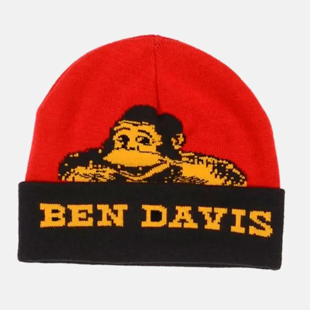 Ben Davis Cuffed Knit Logo Patch Beanie 1