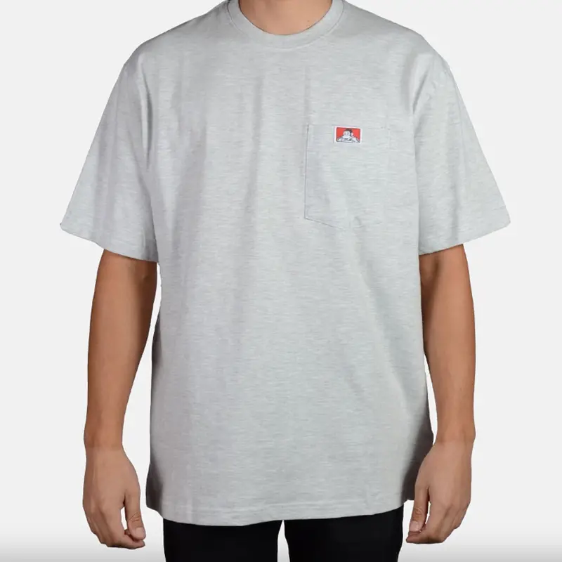 Ben Davis Men's Heavy Duty Short Sleeve Pocket T-Shirt_Ash Grey 1
