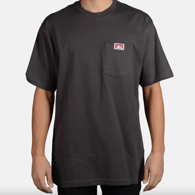 Ben Davis Men's Heavy Duty Short Sleeve Pocket T-Shirt_Charcoal 1