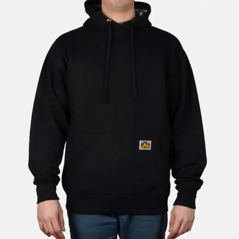 Ben Davis Men's Heavyweight Logo Patch Hooded Sweatshirt 1