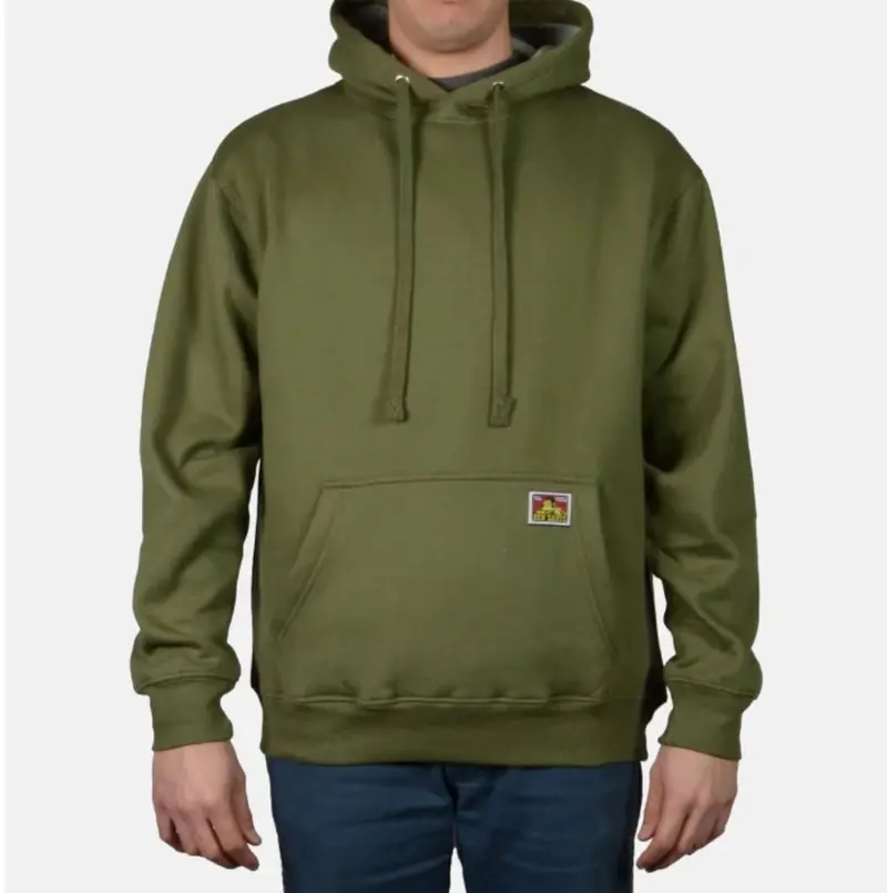 Ben Davis Men's Heavyweight Logo Patch Hoodie 1
