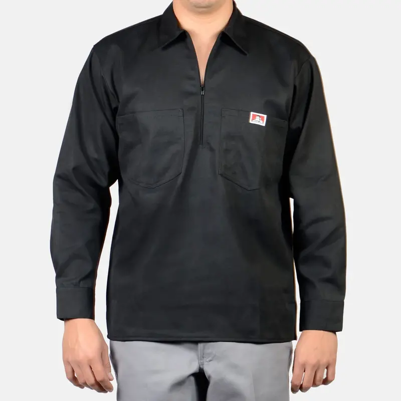Ben Davis Men's Long Sleeve Half Zip Work Shirt 1