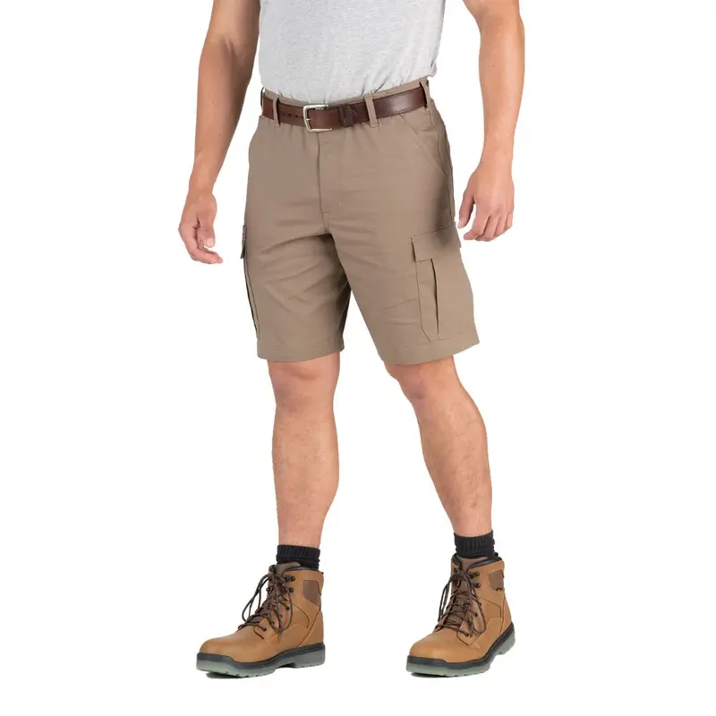 Berne Heartland Men's 10" Flex Ripstop Work Cargo Short S912 - Putty 1