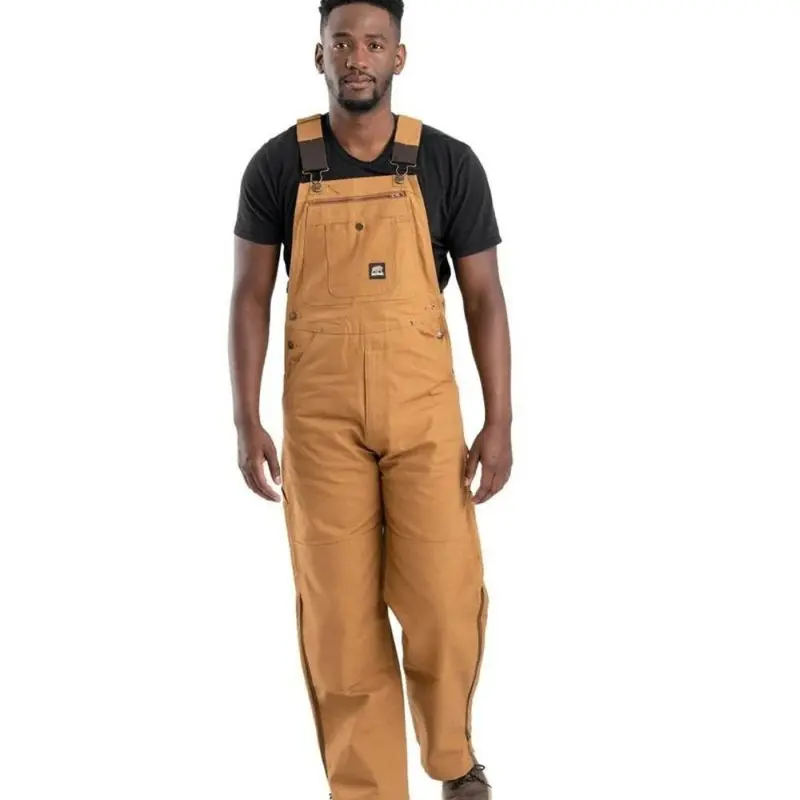 Berne Heritage Men's Unlined Duck Bib Overall B1067 - Brown Duck 1