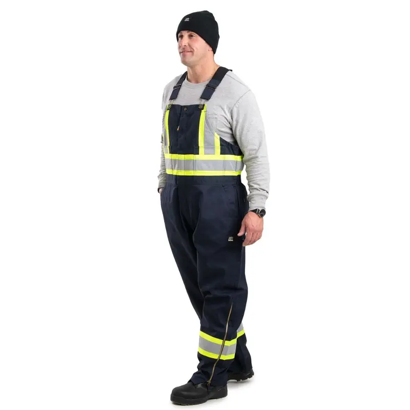 Berne High Visibility Men's Unlined Work Overalls Hvb914 - Navy 2
