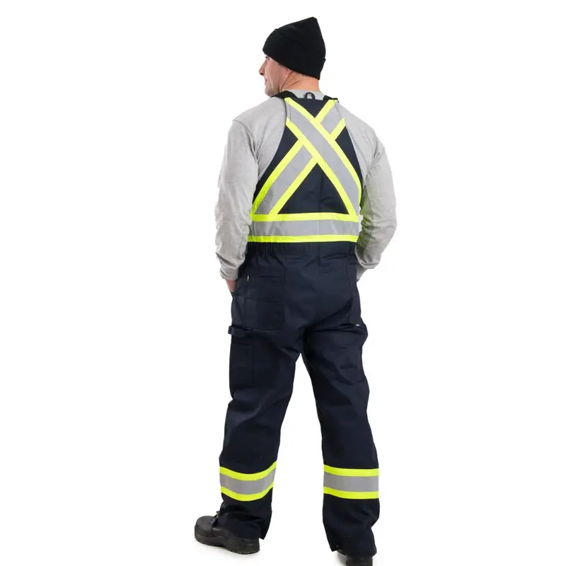 Berne High Visibility Men's Unlined Work Overalls Hvb914 - Navy 3