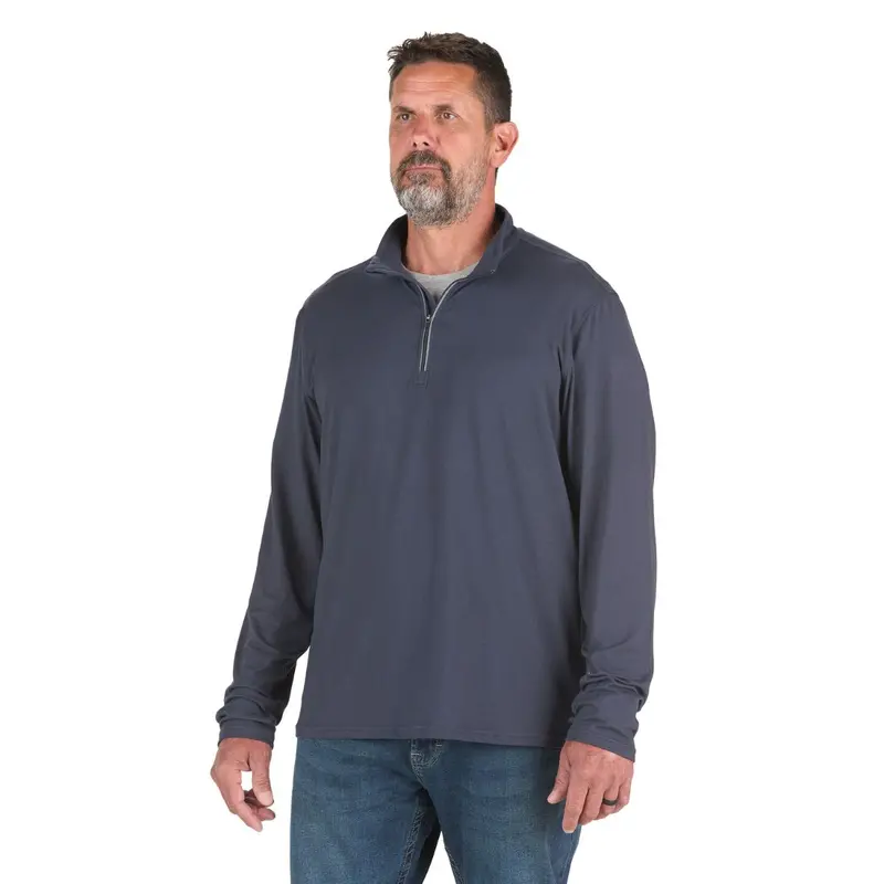 Berne Men's Midweight Upf Quarter-Zip Sweater Sh14 - Navy 1
