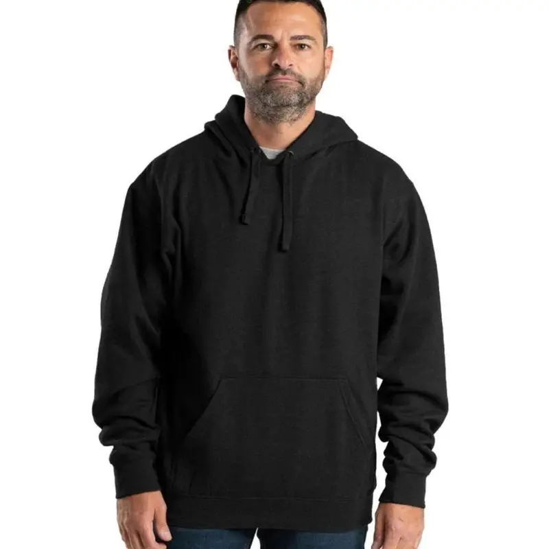 Berne Men's Signature Sleeve Hooded Pullover Sp401 - Black 1