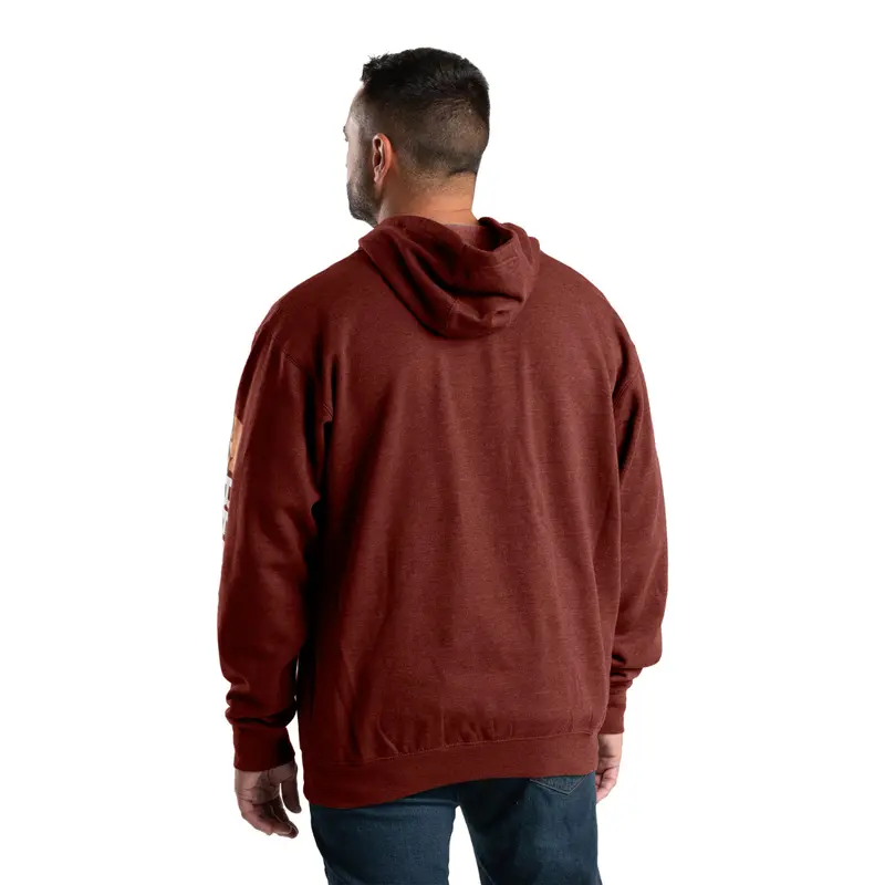 Berne Men's Signature Sleeve Hooded Pullover Sp401 - Brick Red 2