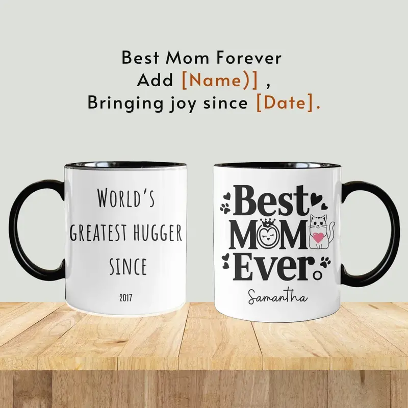 Best Cat Mom Ever Mug, Personalized Best Cat Mom Mug, Best Cat Mom Coffee Mug, Cat Mom Lover Mug, Birthday Gift For Cat Mom 2